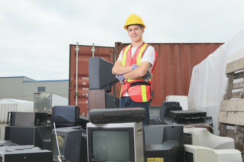 Inspector conducting a compliance audit at a waste facility